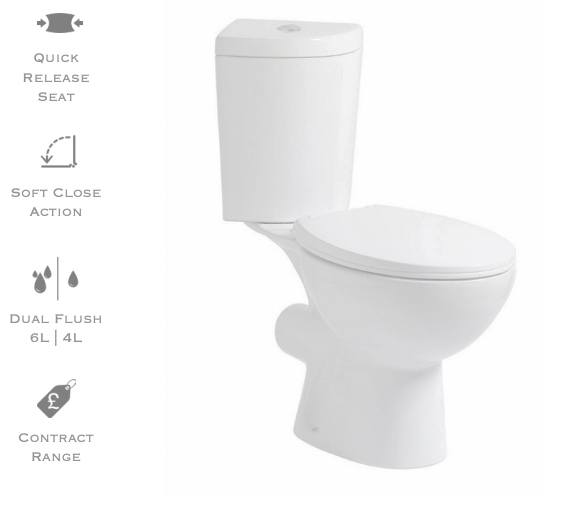 Aqua Pan & Corner Cistern + Heavy Seat